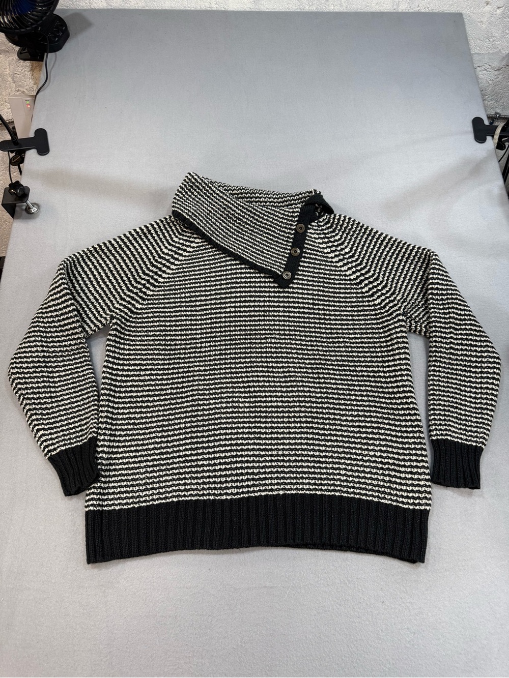 Skye's the Limit Black and White Striped Knit Sweater